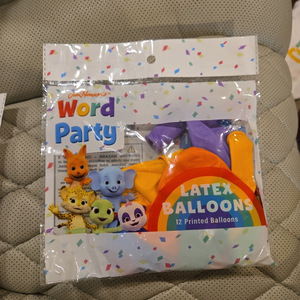 Word Party Balloon Set - Picture 2 of 2